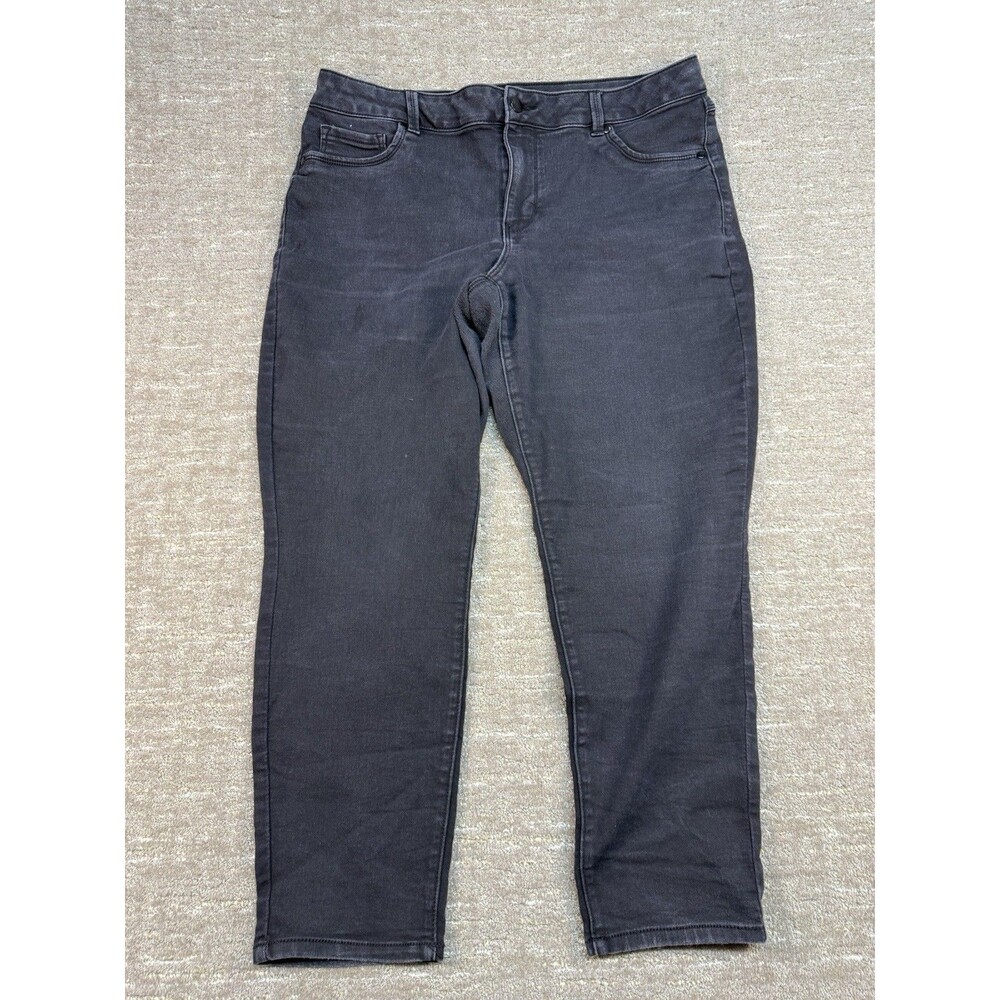 D Jeans Women's Plus Size 18W Black Denim Stretch Comfort Ankle  Skinny